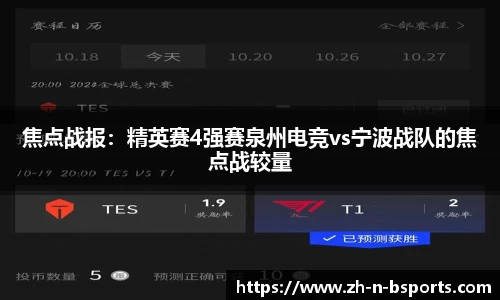 焦点战报:精英赛4强赛泉州电竞vs宁波战队的焦点战较量